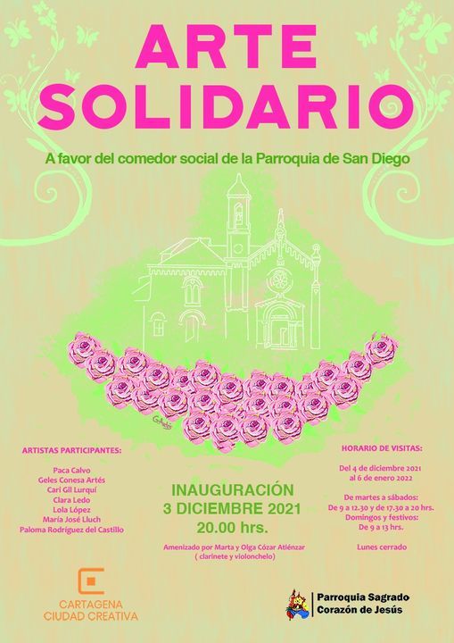 ARTE SOLIDARIO de pintoras locales (Cartagena) -hasta el 6/1-