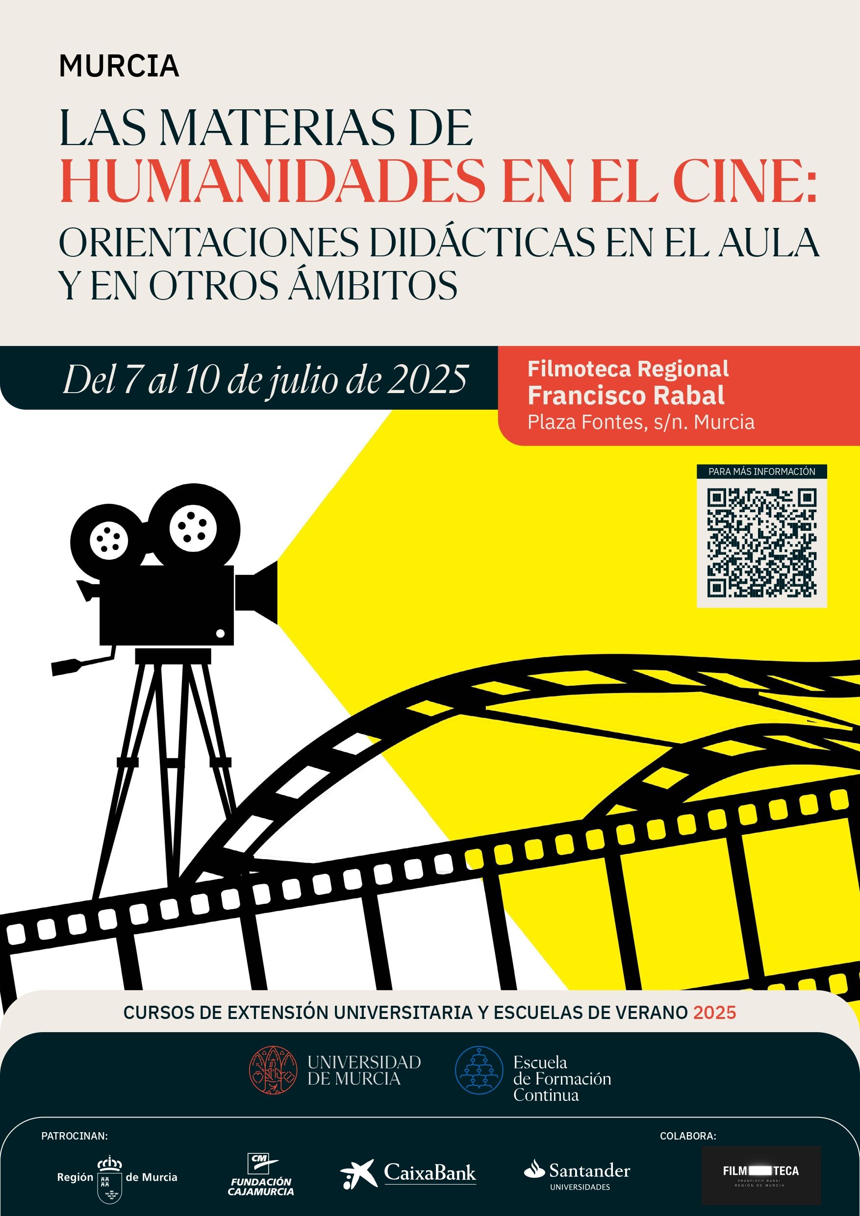 CURSO UMU “LAS MATERIAS DE HUMANIDADES EN EL CINE” (7 al 10 julio) Filmoteca Regional