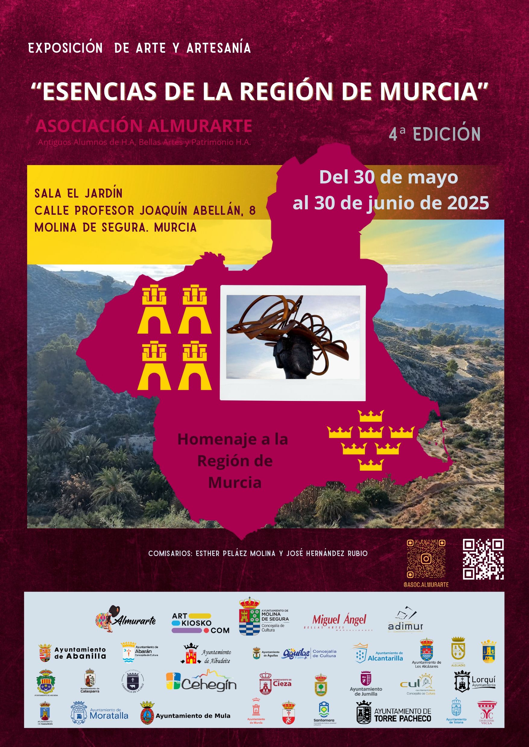 “ESENCIAS DE LA REGIÓN DE MURCIA” (4ª edic.)-colectiva ALMURARTE-Molina sala El Jardín. Hasta el 30 junio